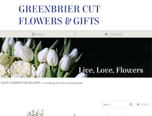 Tablet Screenshot of greenbriercutflowers.com